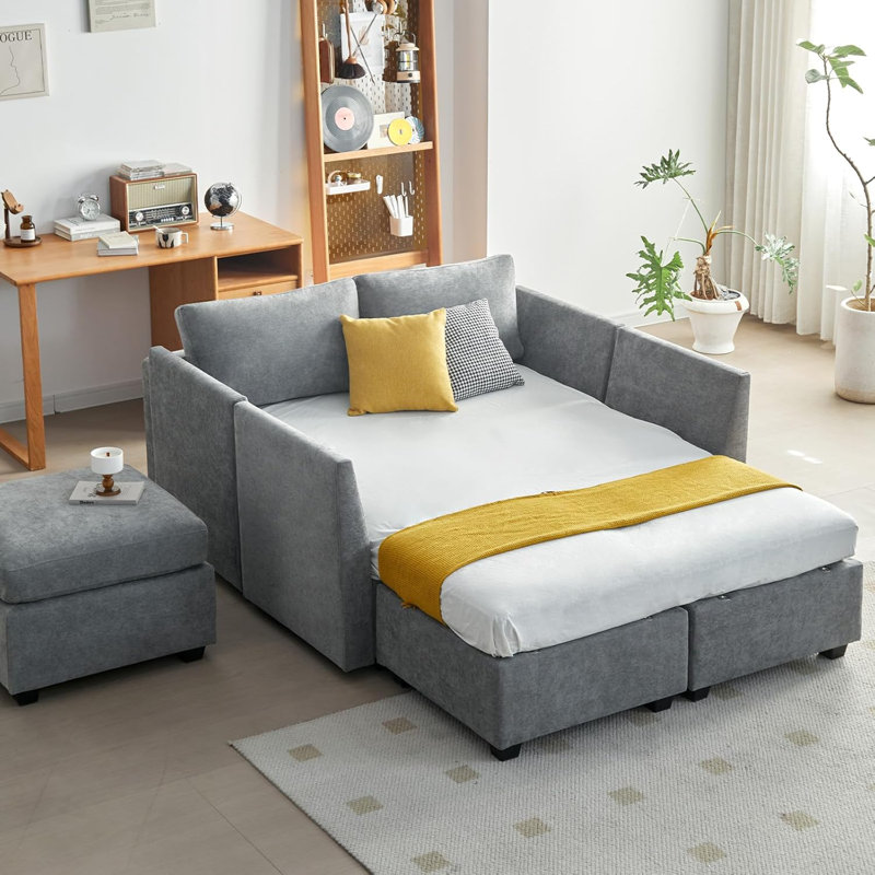 Canapé modulaire 8 pièces Larona, Lin gris