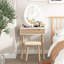 Tablette flottante de 47 po avec tiroir, bureau pour la chambre à coucher et la salle de bain, or noir, commode avec espace de rangement