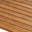Table de bar d'extérieur rectangulaire en bois d'acacia minimaliste - finition teck