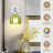 Battery Operated Tulip Wall Sconce Set Of 2 With Remote & Bulb, Dimmable Wireless Rechargeable Wall Lights (3 Color Temp & 12 Rgb) For Bedroom Living Room Hallway-123247236-123247240