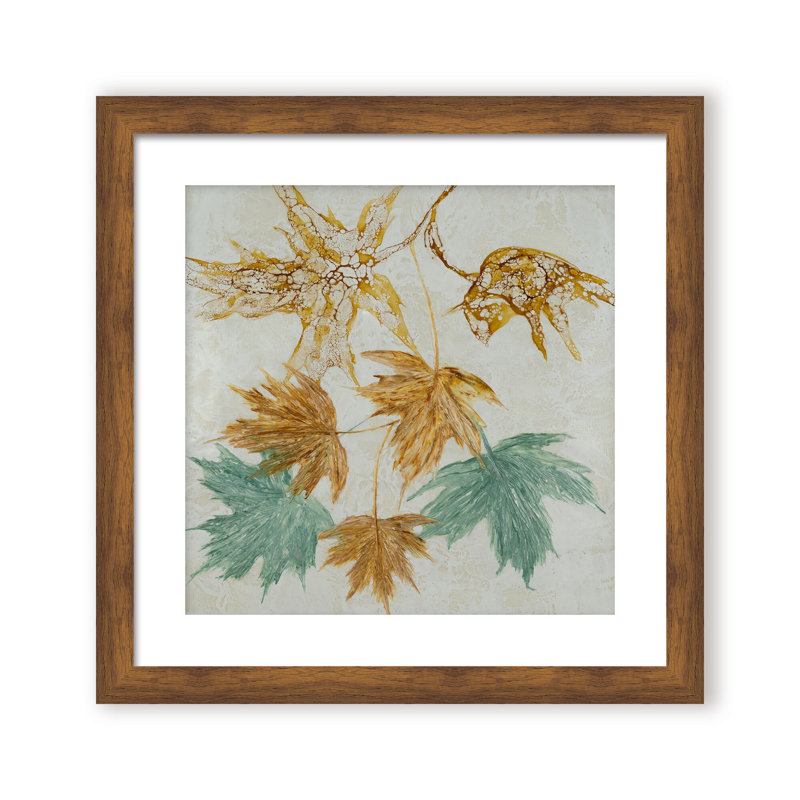 Nature Inspired "Lustrous Foliage" Canvas Wall Art By , 12" H x 12" W x 2.375" D, Framed Canvas, White