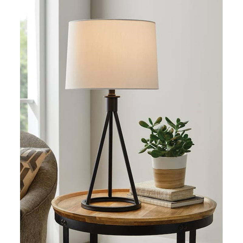Lampe trépied en métal