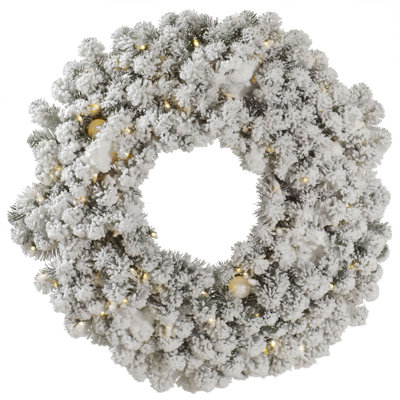 Couronne d'épinette artificielle floquée Kodiak