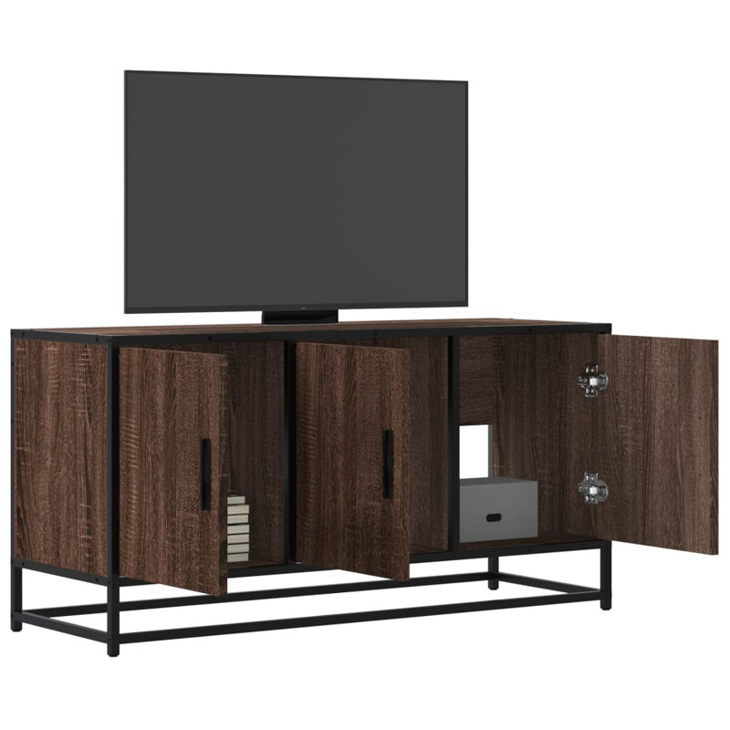 Aminda Unfinished TV Stand for TVs up to 43", 100cm, Brown Oak