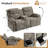 Loveseat Recliner With Console – Manual Reclining Couch With Cup Holders, Side Pockets, Usb Charging Ports, Phone Holders – Small Sofa For Living Room, Rv, Or Home Theater-539097208