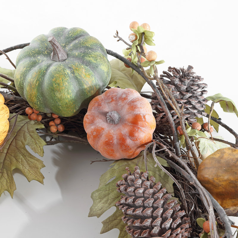 Faux Oak 24'' Wreath
