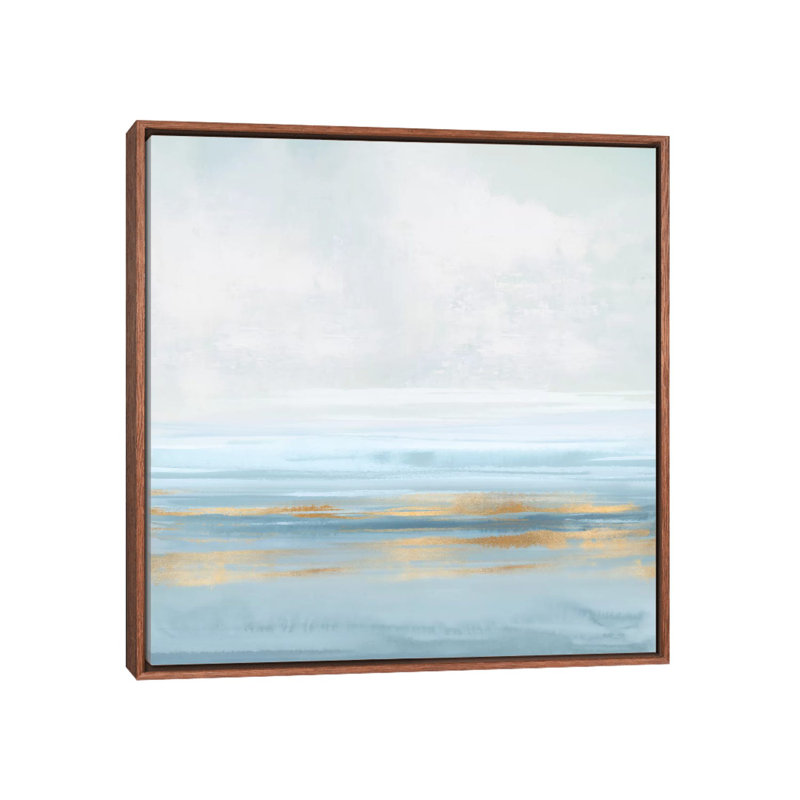 «Sky Blue Reflection I», reproduction d'art sur toile encadrée, Brun, Toile à cadre flottant sans passe-partout