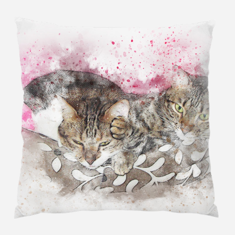  Coussin Cats, Microsuède, Intérieur