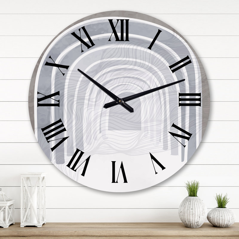 Minimalism Architectures Abstract I - Mid-Century Modern Wall Clock 2, Large