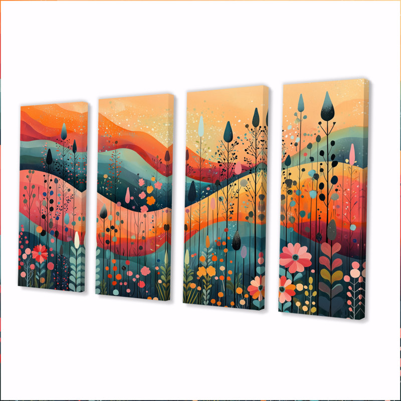 Allensville - Botanicals Wall Art - Art mural sur toile, H 28 po x l 48 po, 4