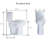 Yingze Extra Tall 21-Inch Dual Flush Toilet for Tall Adults & Seniors – Two-Piece White Ceramic, Water-Saving, Anti-Slip & Gentle Close Lid