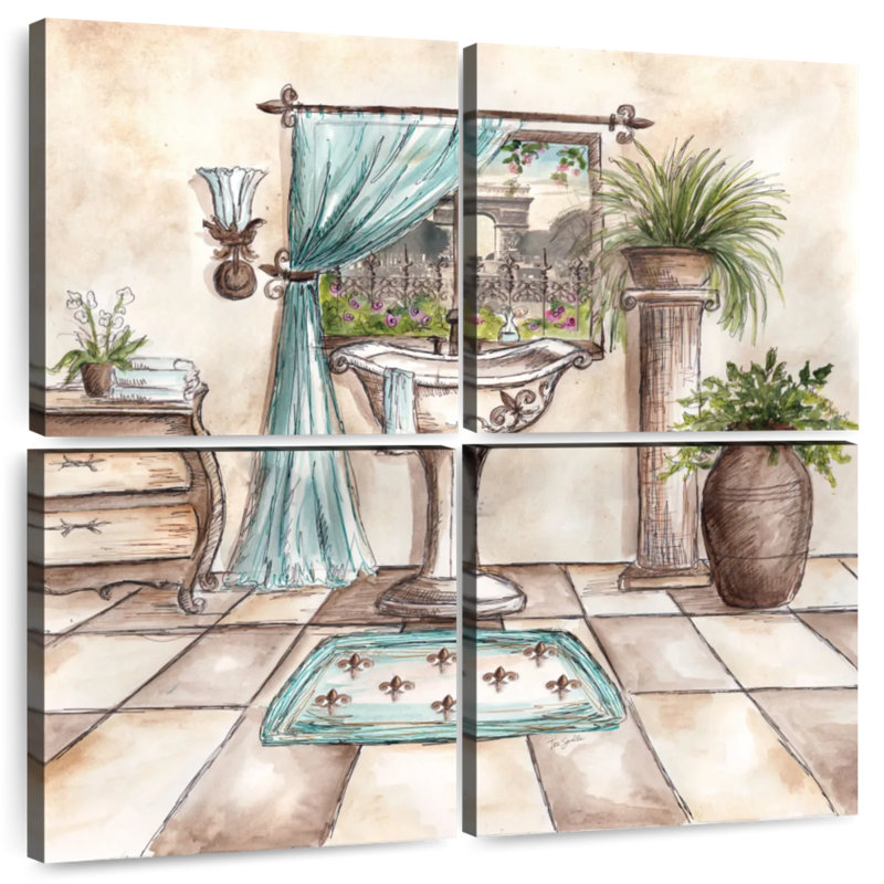 Lilie Paris Bath II, 18" H x 18" W