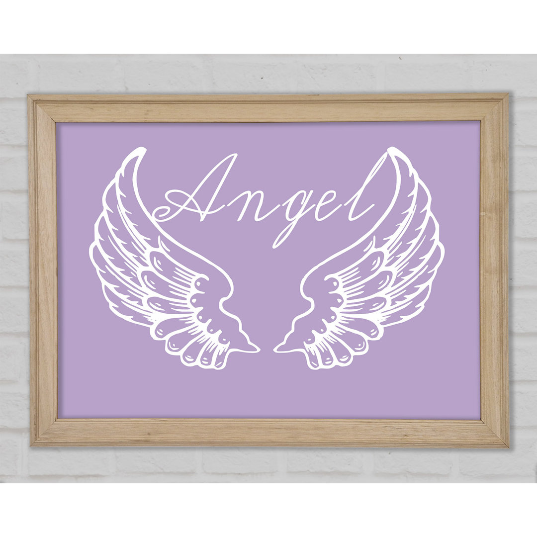 Angel Wings 4 Lilac Gerahmter Druck