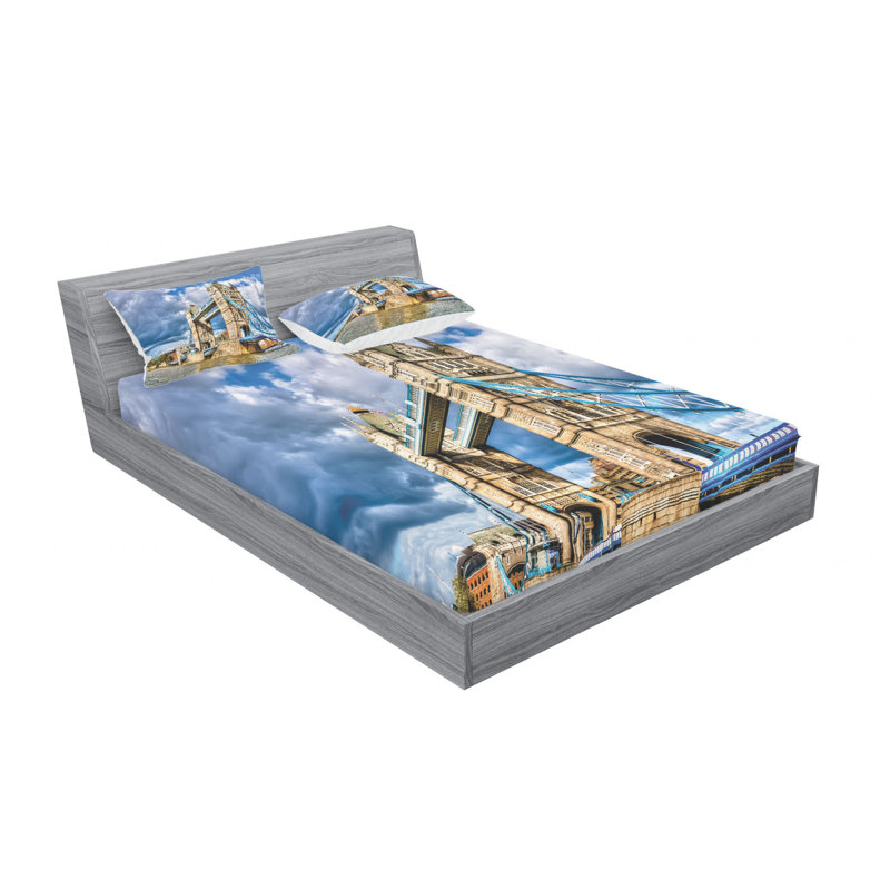 Microfiber Sheet Set, Queen Sheet Set + Fitted Sheet + 2 Pillowcases
