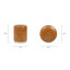 Tabouret de repose-pieds rond en cuir brun chameau 16 po Nico