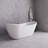 71" Streamline Soaking Glossy White Freestanding Tub With Internal Drain-108964560