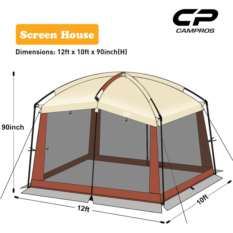 Tente d'extérieur 12 personnes, Beige