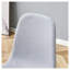 Ensemble de table de salle à manger 7 pièces avec tablette de rangement, plateau en faux marbre blanc et 6 chaises en lin gris clair-491134547-491134552-491134558
