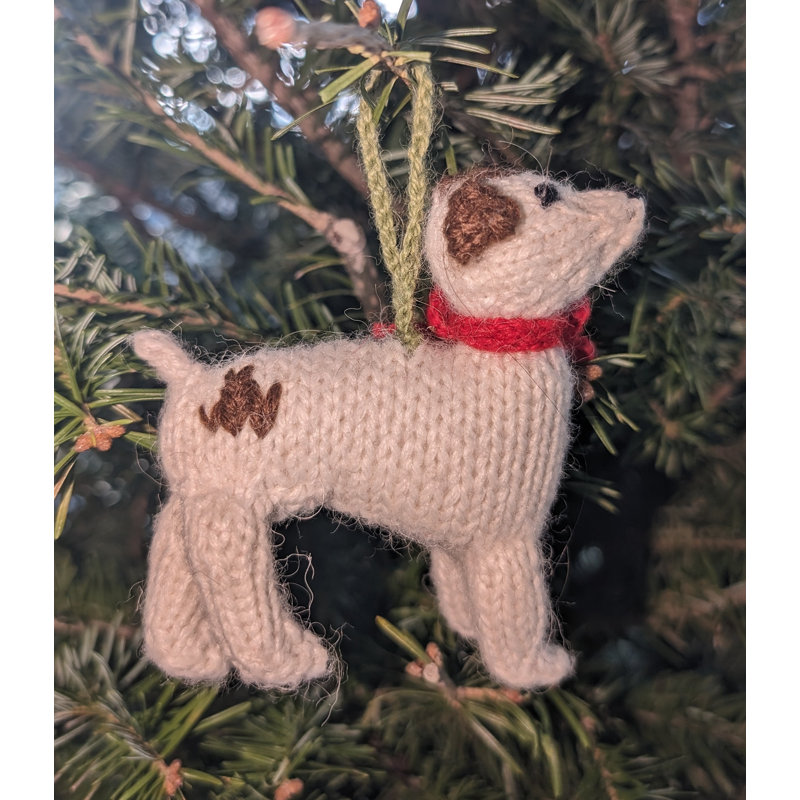 Arcadia Home Jack Russell Terrier Hand-Knit Ornament