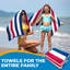Broderie personnalisée de serviettes de plage, 100% coton, velours, rayé et surdimensionné 35 po x 70 po-2134063460-2133906967