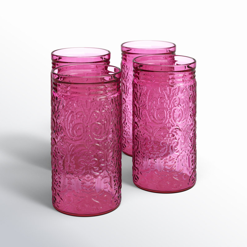 Verre à whisky 14 oz Jax, 4, Rose vif