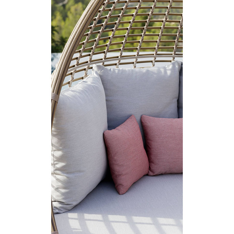 Faber Outdoor 2 - Seat Patio Daybed, Canvas Jockey Red Sunbrella® Canvas