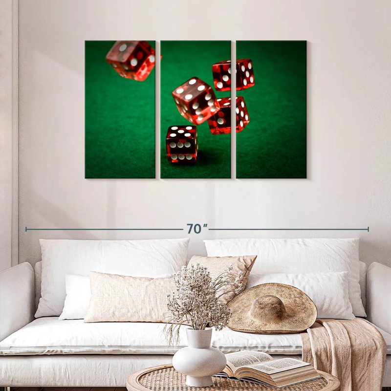 Senne Roll The Red Dice, 28" H x 45" W