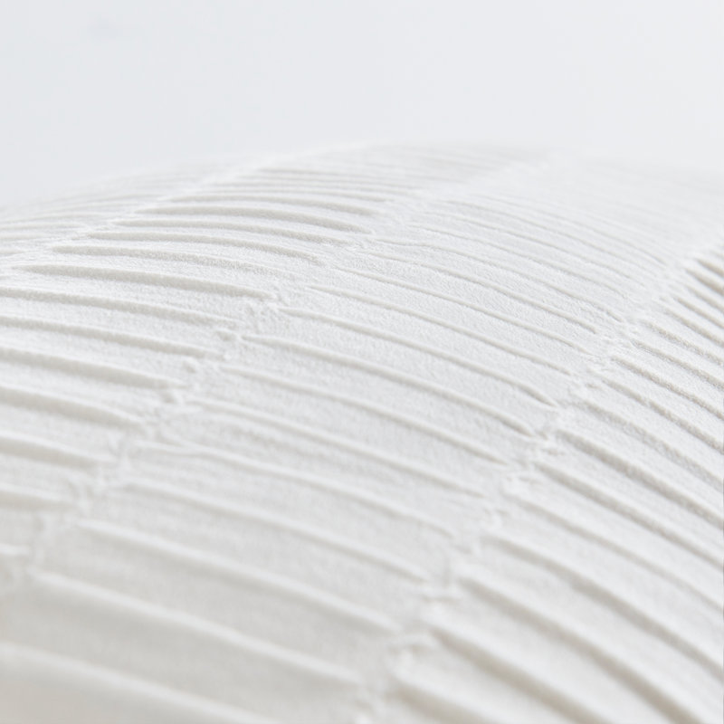 Velvet Pleated Throw Pillow Cover, Gardenia