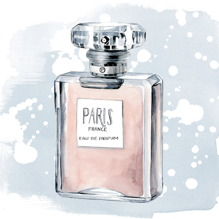 «Parfum I», reproduction sur toile, H 12 po x l 12 po x P 0,75 po, Pas de tapis, Toile tendue
