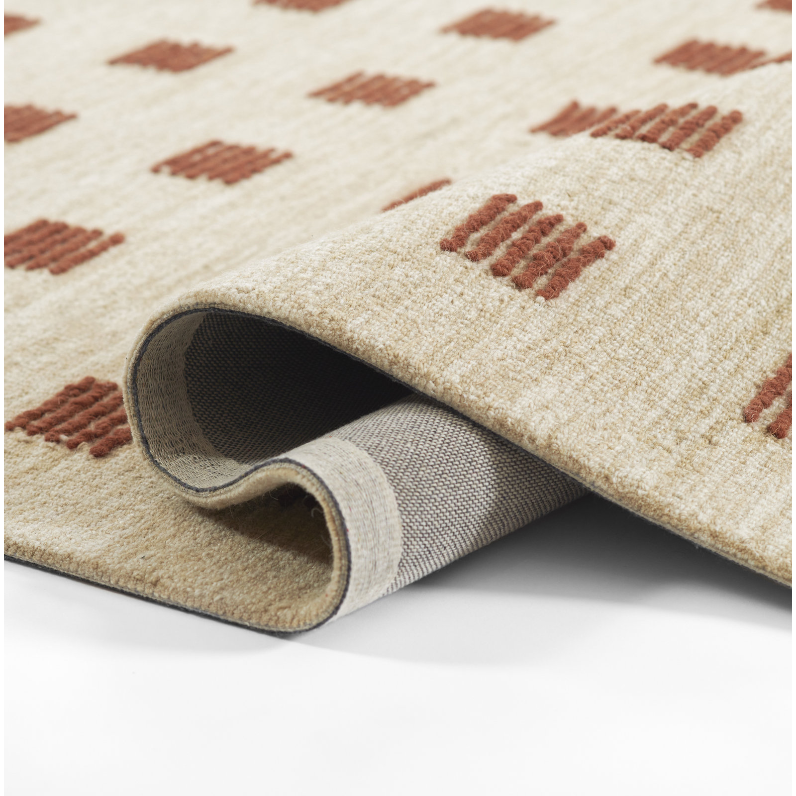 Lanora Hand Tufted Wool Red Rug, Runner 2'3" x 8'