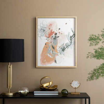 «Petal Drift I», reproduction encadrée - bois massif