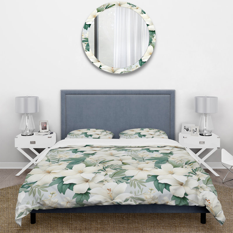 Ensemble de housse de couette Tropical, Housse de couette pour grand lit et 2 taies décor