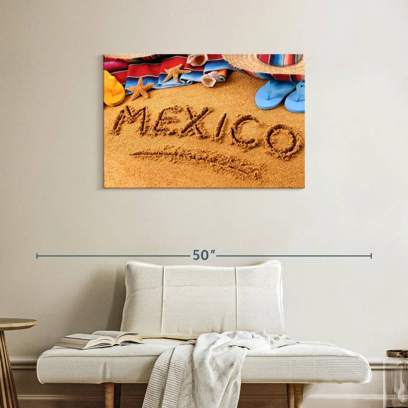 Tergel Mexico Beach Sand Writing, 24" H x 36" W
