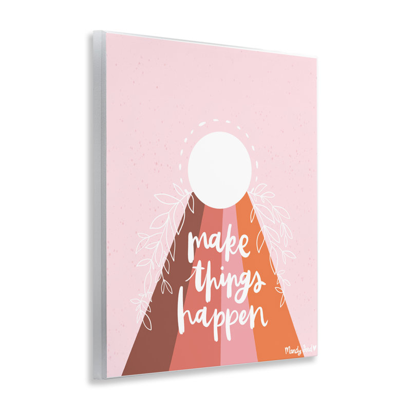 Plaque murale Minimal Make Things Happen, design par Mandy Ford Art + Illustration