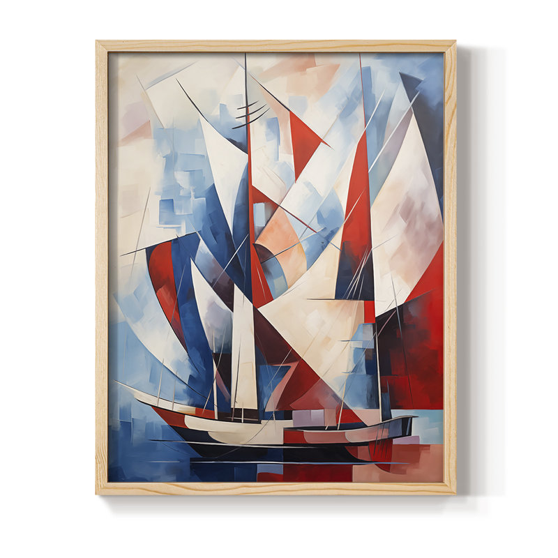 NAUTICAL Series CDxx, reproduction encadrée - bois massif, Naturel, H 11 po x l 9 po