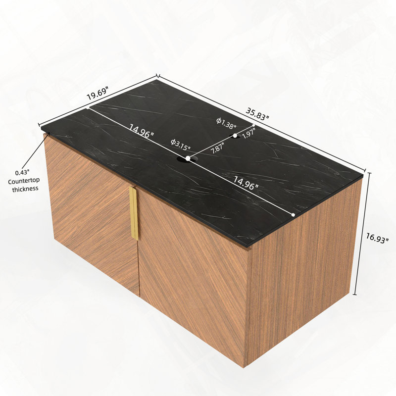 Meuble-lavabo de salle de bain avec meuble de rangement à double porte sans lavabo ni robinet