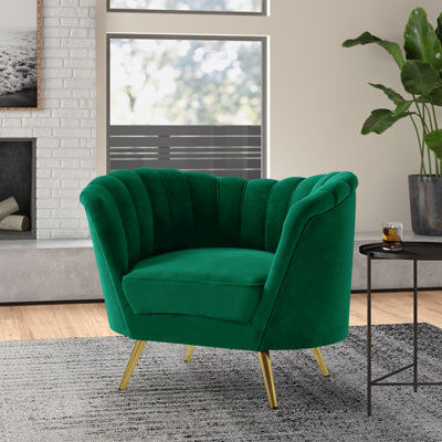 Margo 43" Wide Tufted Velvet Barrel Chair