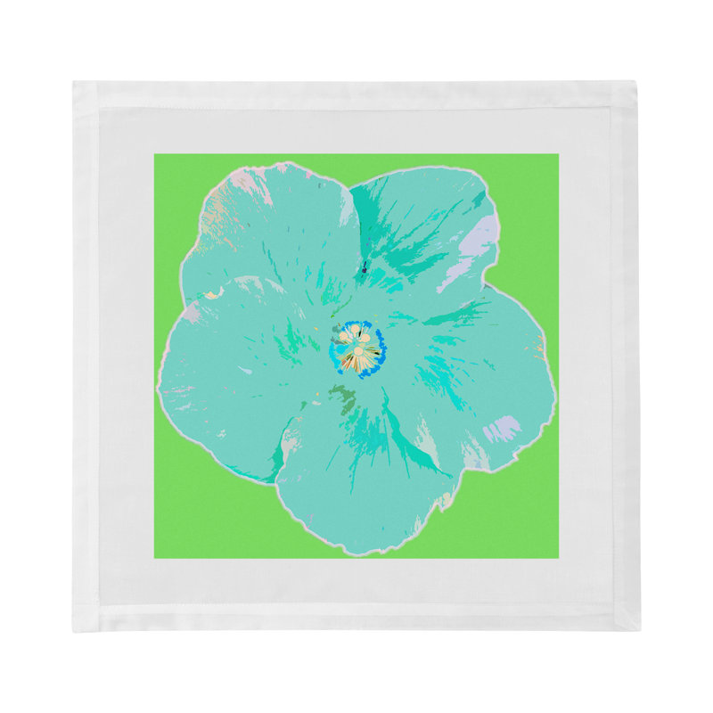 Hibiscus Cotton Sateen Dinner Napkins, Colony