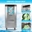 Machine à crème glacée 2000W commerciale à 2 saveurs, machine à crème glacée 6L avec affichage à DEL et nettoyage automatique pour café, casse-croûte et restaurant