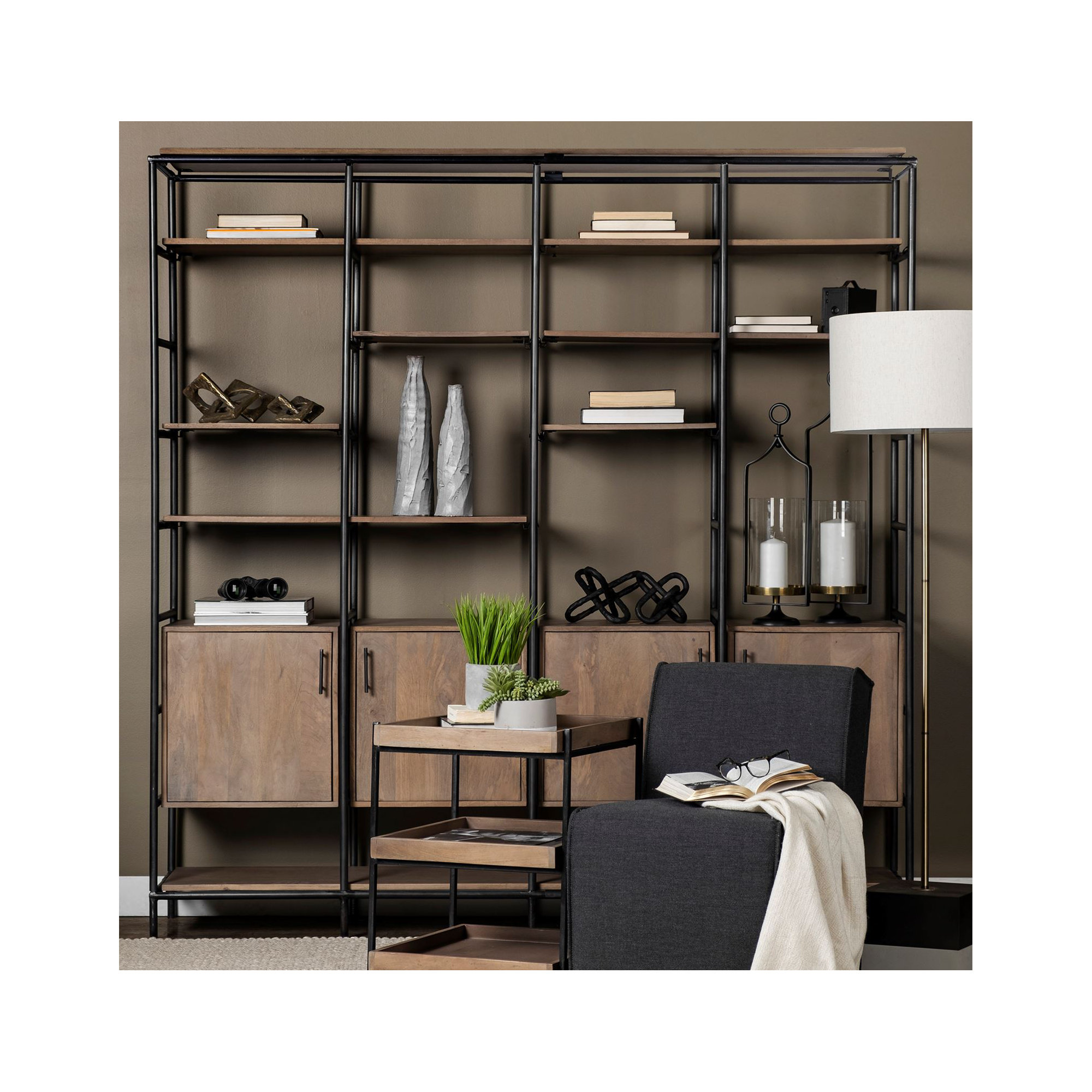 Zona Etagere Bookcase, 90" H x 82" W