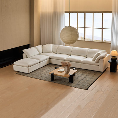 Canapés modulaires 5 places et 1 repose-pieds