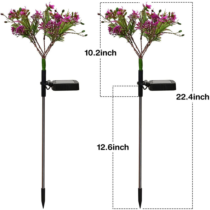 Low Voltage Solar Powered Garden Lights Integrated LED Phalaenopsis Solar Outdoor Lights for Pathway Yard Decor