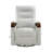 1Pc Swivel Gliding Recliner Faux Leather Upholstered Solid Rubberwood Arms Luxurious Living Room Furniture, Smoke Color-627143873