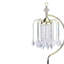Lampe de table haute 27 po en métal avec finition dorée, conception de lustre en cristal-363523988