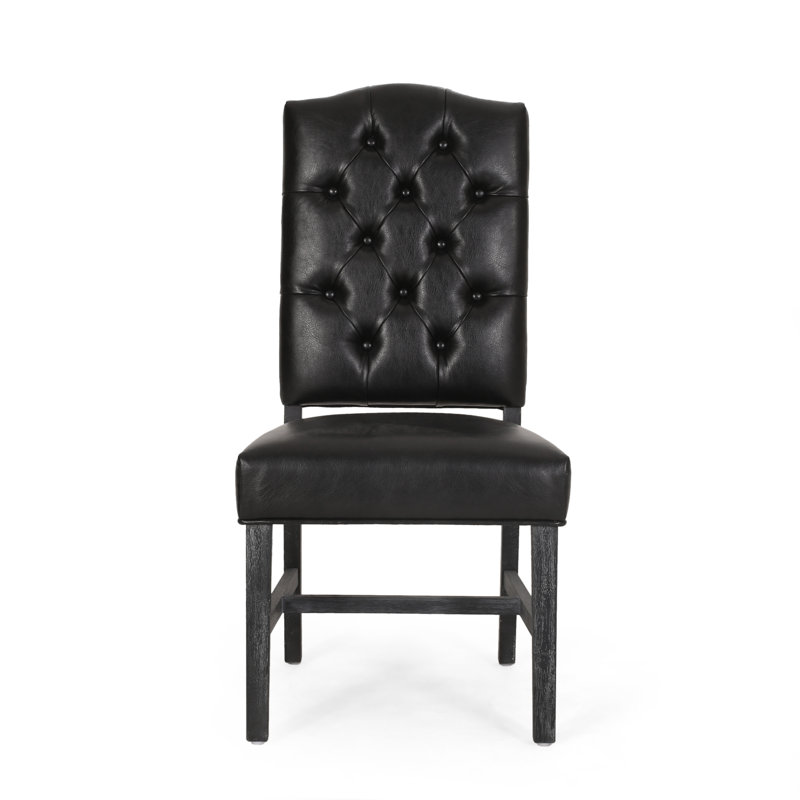 Chaise d'appoint capitonnée, Brun, Naturel