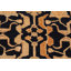 Tapis oriental rectangulaire en laine noir / orange 8 pi 1 po x 9 pi 7 po Silke