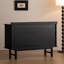 Buffet rétro en bois massif noir rétro
