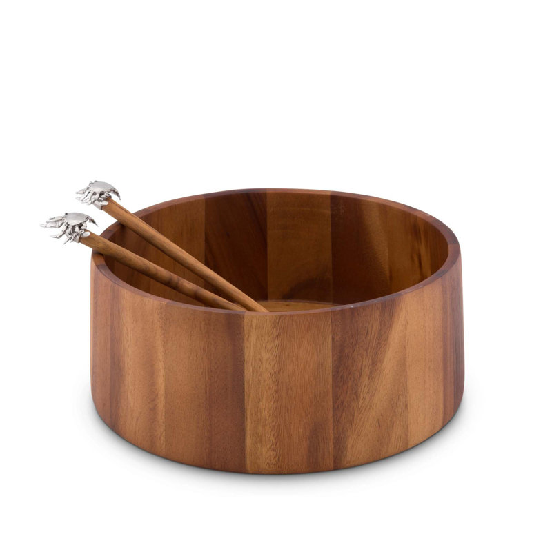 Sea And Shore Wood Salad Bowl