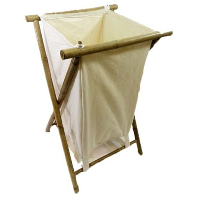 Panier à linge pliable en bambou, l 14,5 po x P 20 po x H 30 po