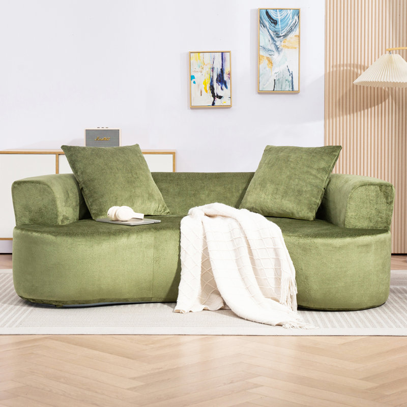 Canapé moderne Boneless 79 po, Vert